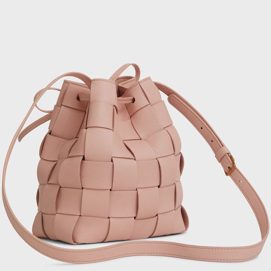 Women's Mansur Gavriel Upcycled Woven Mini Bucket Bags Pink | AU 1547BH